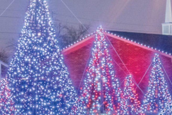 christmas lights displayed in a show